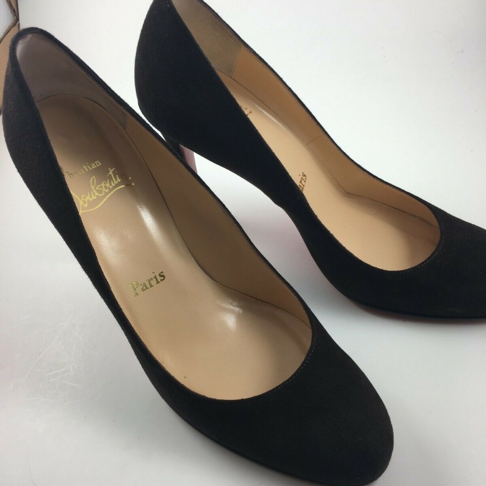 Christian Louboutin Simple Brown suede Pump 37.5